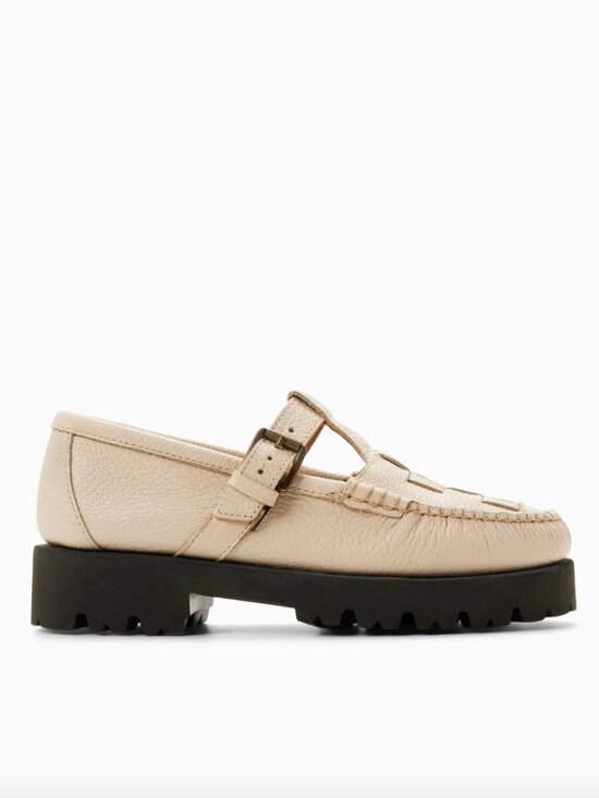 G.H. Bass & Co. Shoes - BASS Women's Mary Jane Fisherman Super Lug in Offwhite